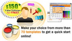 Make your choice from more than 70 templates to get a quick start online!